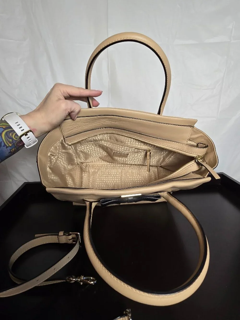 Kate Spade Hanover Street Charee Leather Satchel with Bow